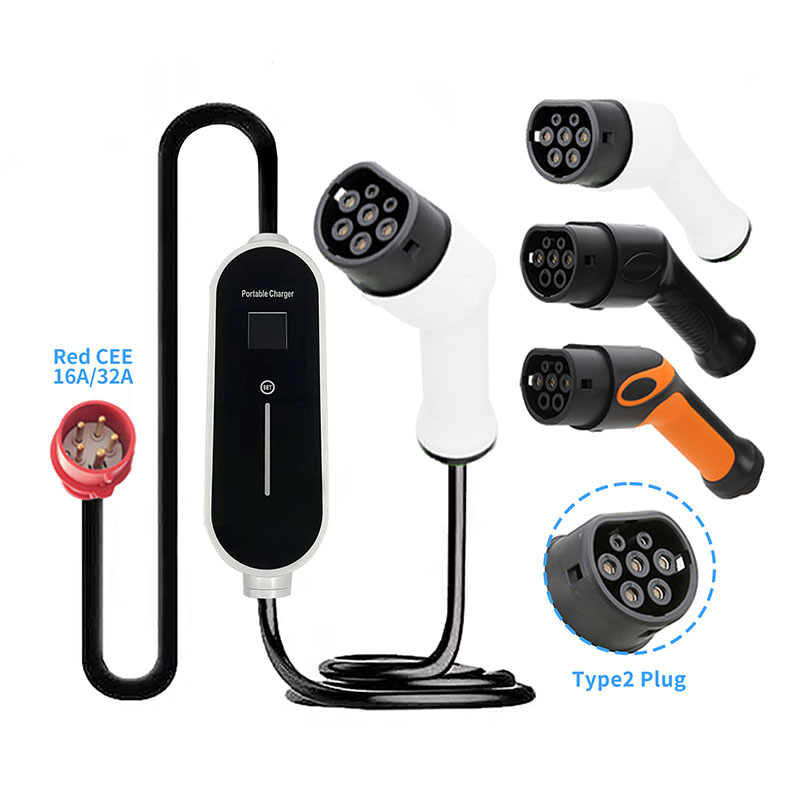 タイプ2 3位相ポータブルEV充電器